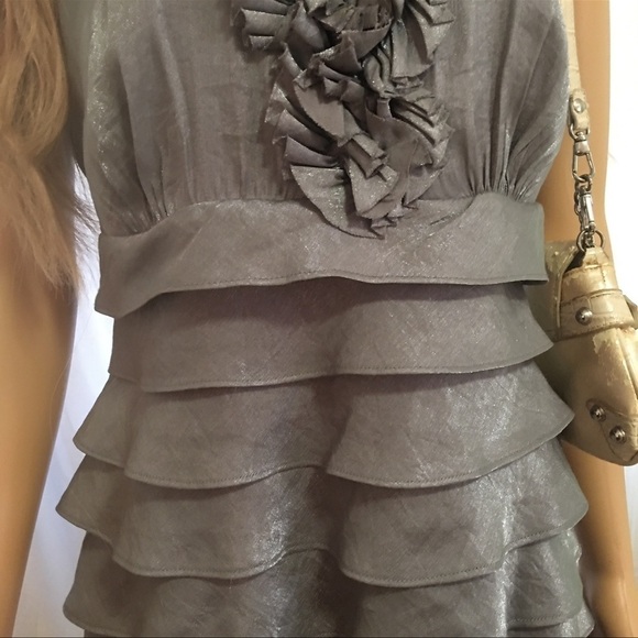 London Times Petite Dresses & Skirts - London Times Evening Cocktail Dress Like New Condition Gray Silver